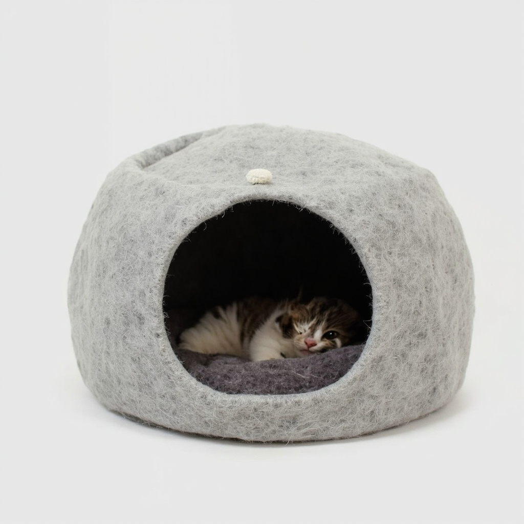 Felt cat bed