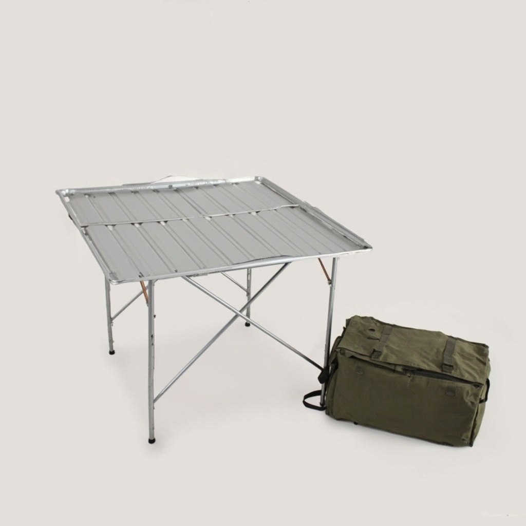 Folding camping table