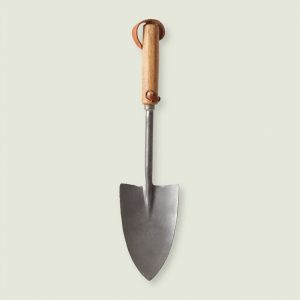 Garden trowel with ash handle