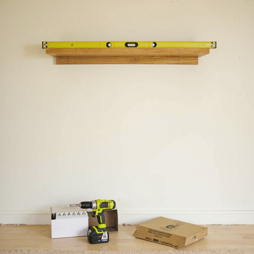 How to hang a wall shelf straight