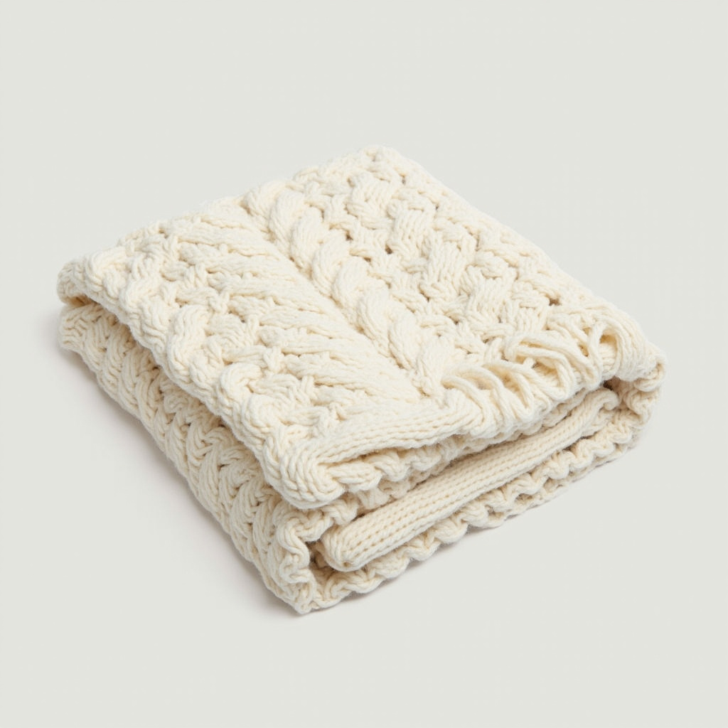 Knitted throw 130 x 170
