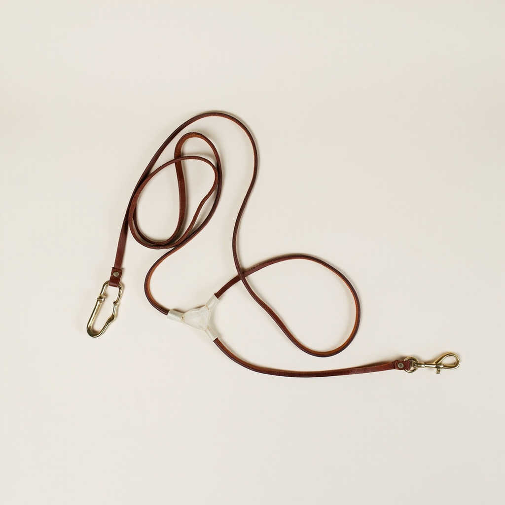 Leather dog leash 1.5 meters