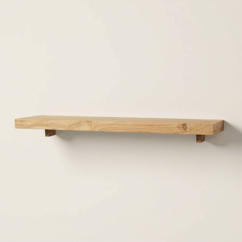 Oak wall shelf 60 cm
