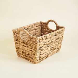 Seagrass storage basket with handles