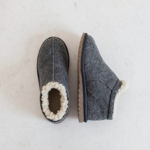 Slippers with wool lining