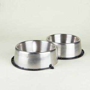 Stainless steel food bowls, set of 2