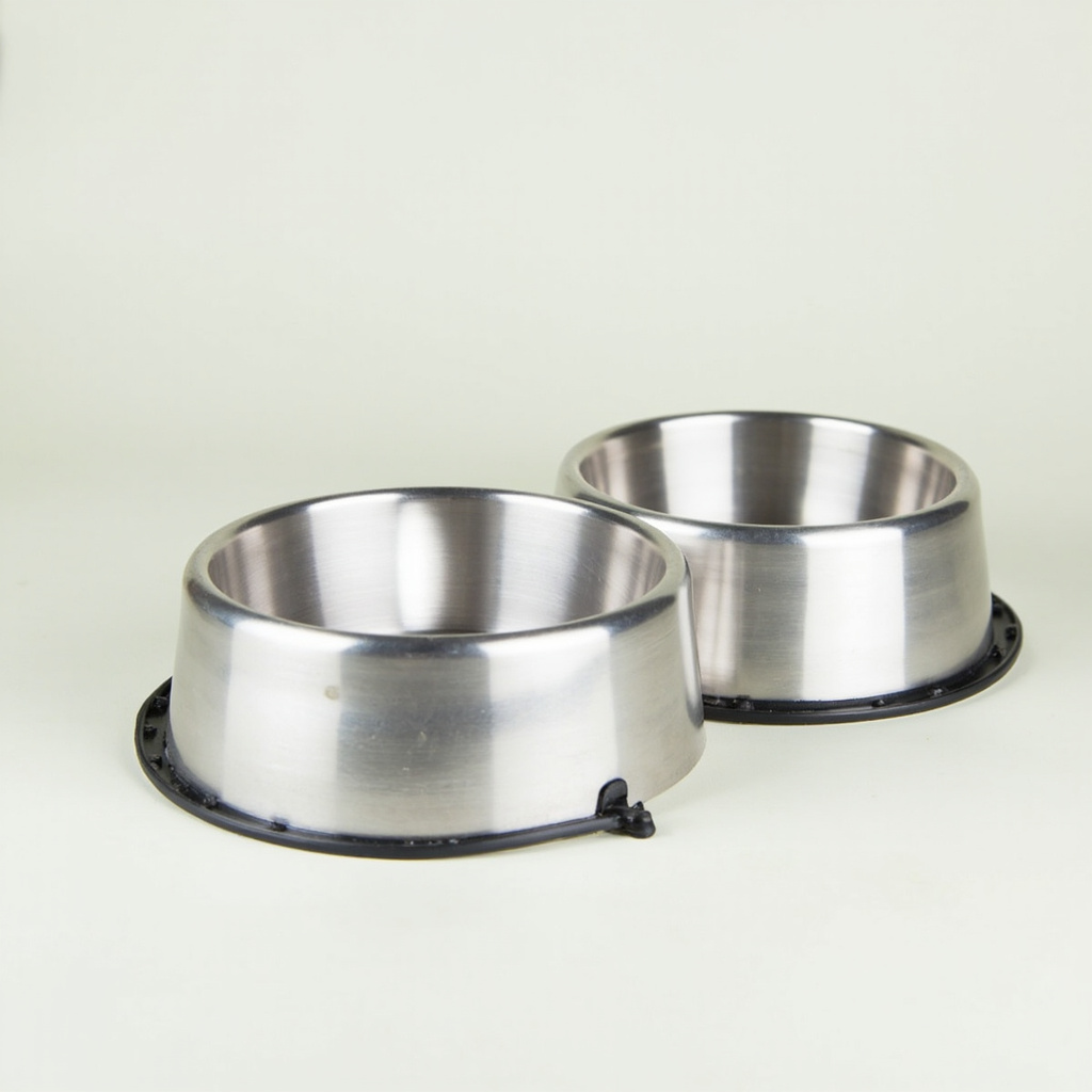 Stainless steel food bowls, set of 2