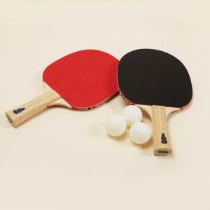 Table tennis bats, set of 2 with 3 balls