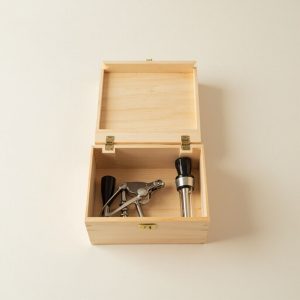 Wine set "Sunset", four pieces in a wooden box