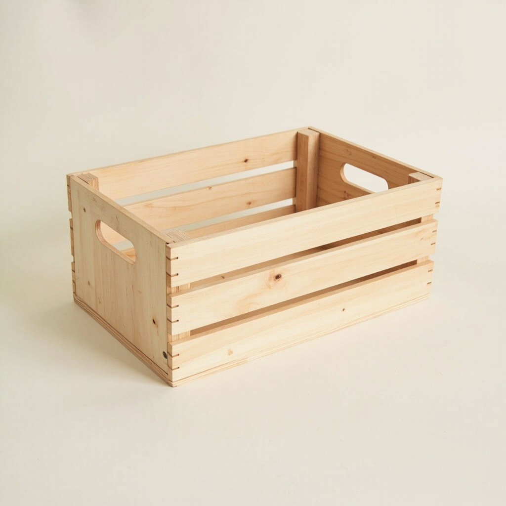Wooden storage crate